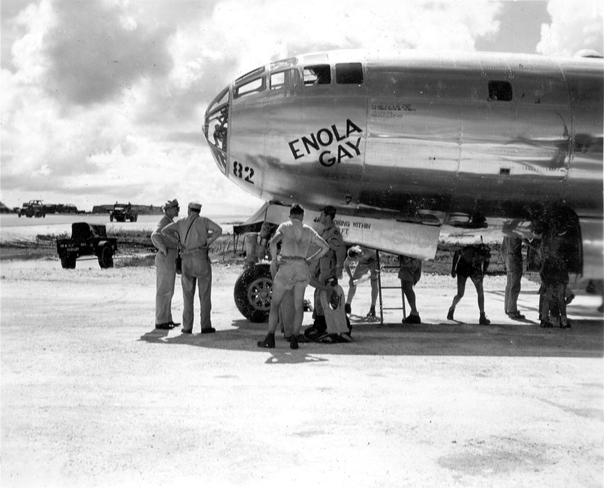 The Enola Gay on August 5, 1945